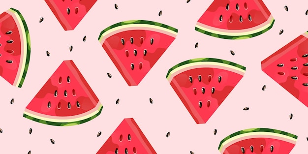 watermelon slice and seeds background