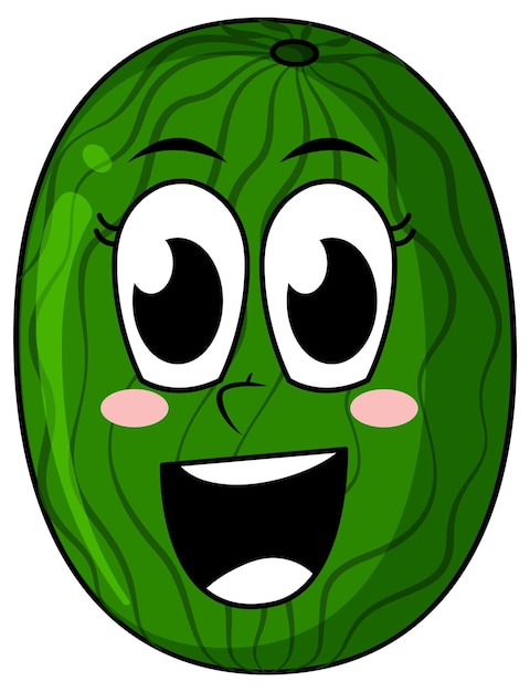 Free vector watermelon with happy face