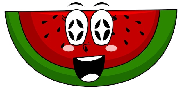 Free vector watermelon with happy face