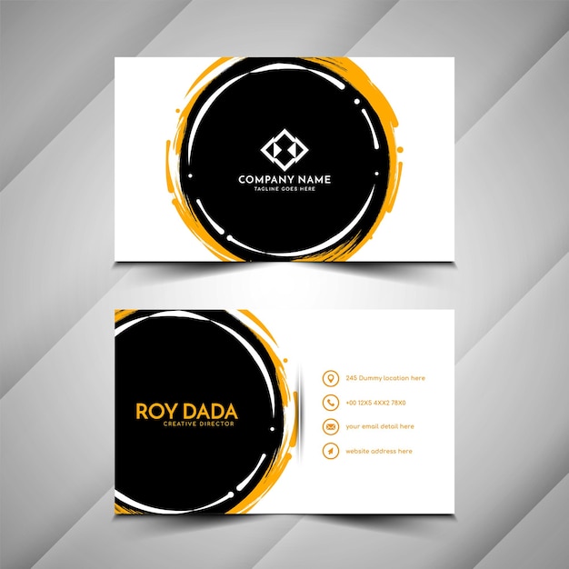 Free vector watrecolor style elegant business card template