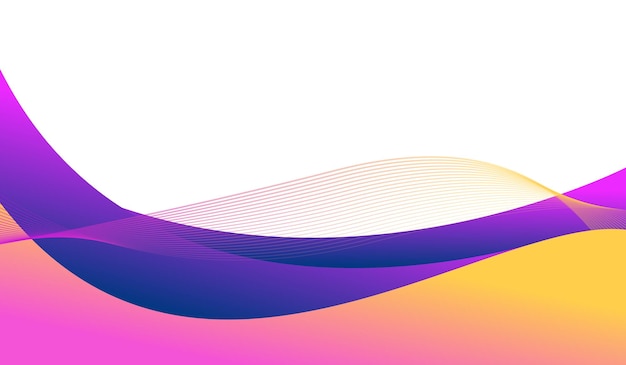 Wave background colorful gradient abstract vector