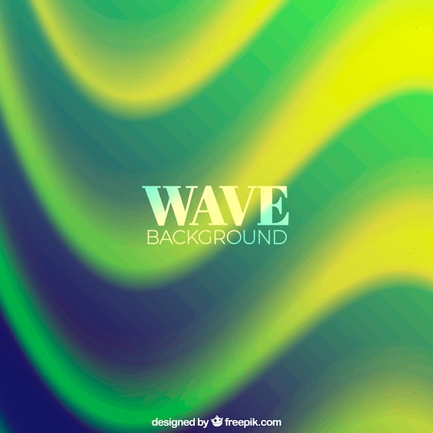 Free vector wave background with blurred effect