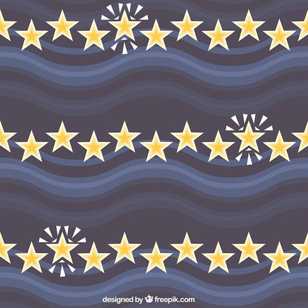 Free vector wave background with stars