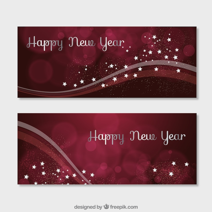मुफ़्त वेक्टर wave christmas with stars banners