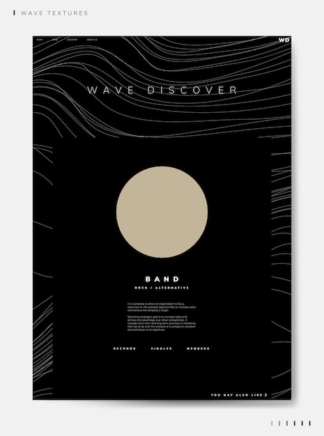 Free vector wave discover band info vector