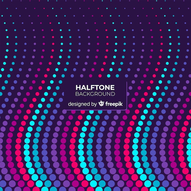 Free vector wave halftone background