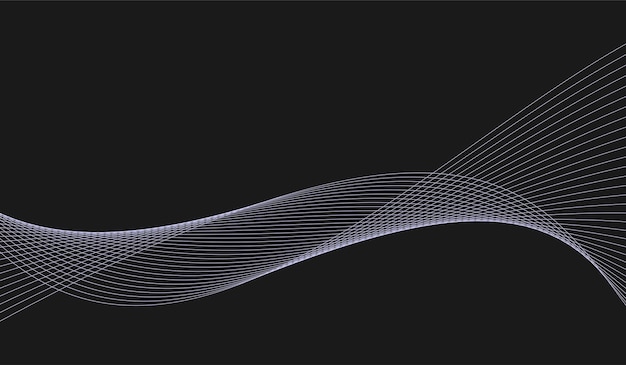 Wave line gradient design minimalist style