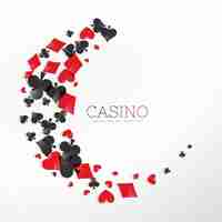 Free vector wave made of casino elements background