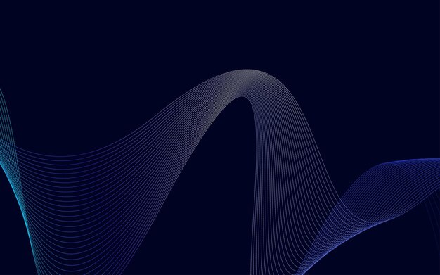 wave of the many colored lines abstract wavy stripes background isolated