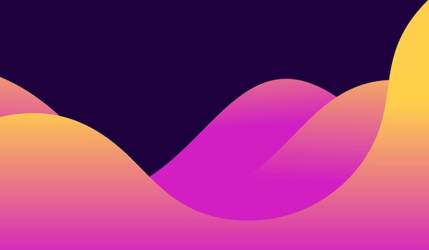 無料ベクター 波のモダンな抽象的なグラデーションの紫色の背景