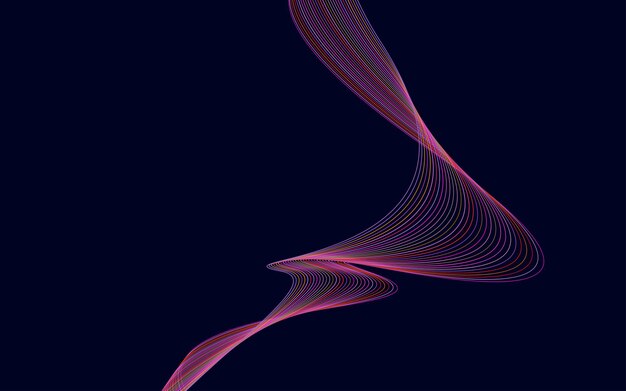 Волна многих цветных линий абстрактные волнистые полосы фона изолированы