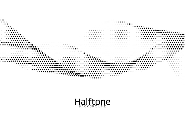 Free vector wave style halftone design background vector