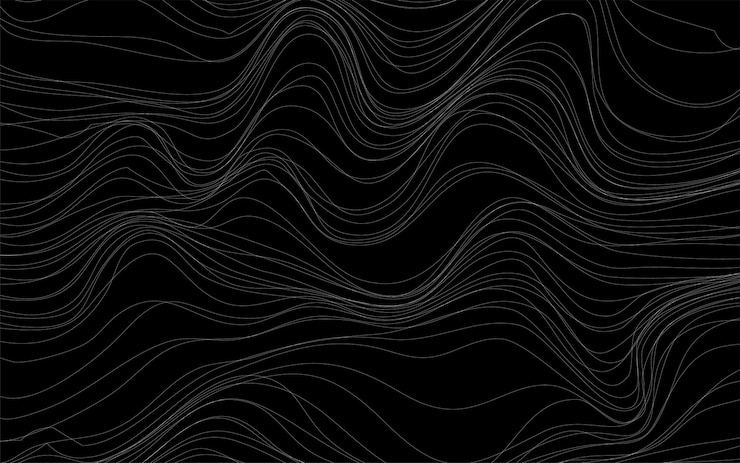 Free Vector wave textures black background vector