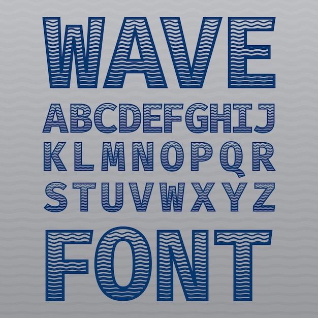 Free vector wave vintage font poster