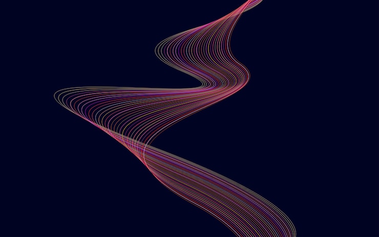 Free Vector wave with shadow abstract red lines on a background