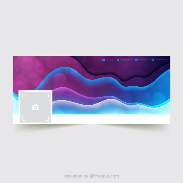 Waves abstract facebook cover