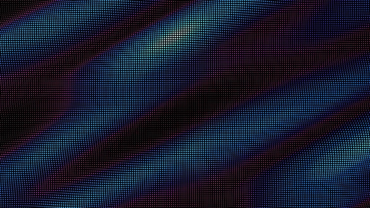 Free Vector waves of colorful points digital data splash of point array futuristic smooth glitch ui element