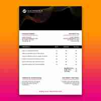 Free vector waves electrowave dj invoice