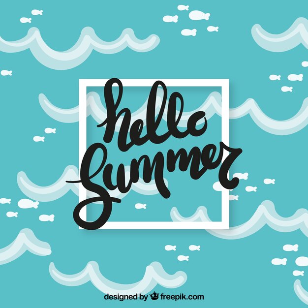 waves and fish background