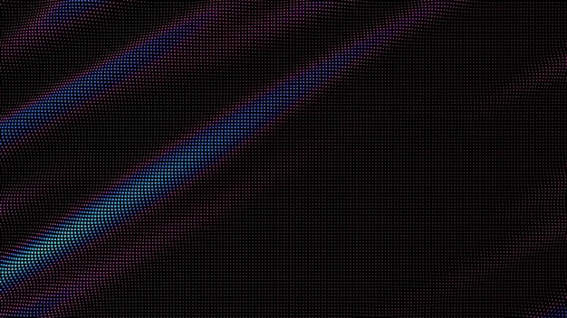 Бесплатное векторное изображение Волны разноцветных точек всплеск цифровых данных массива точек футуристический элемент пользовательского интерфейса с плавным сбоем