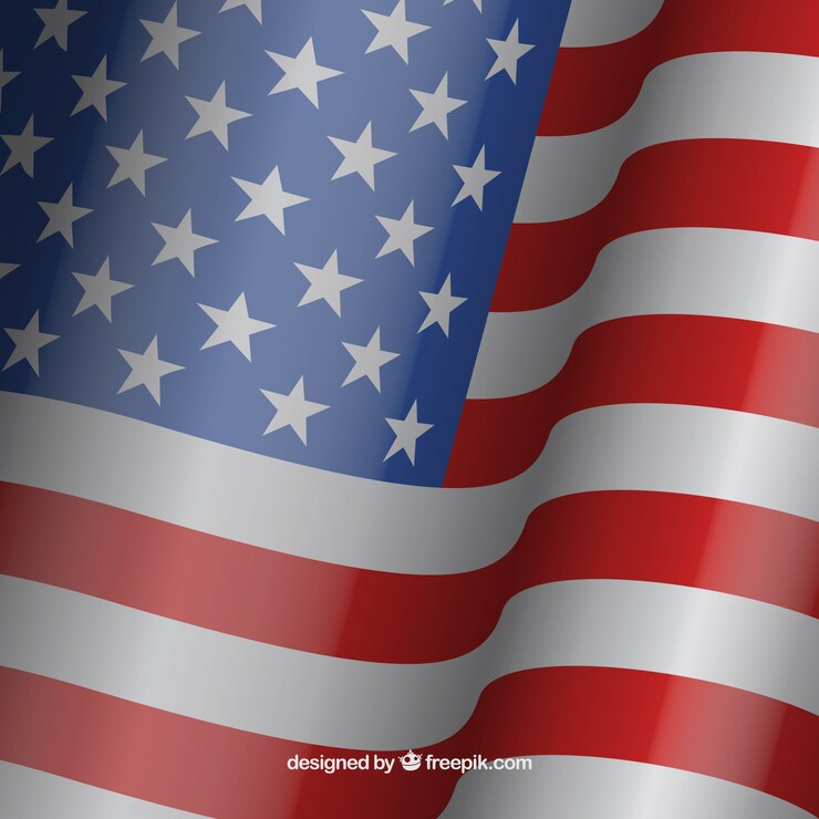 Free Vector waving american flag background