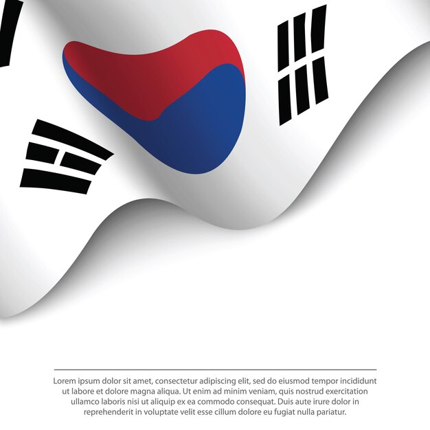 韓国の国旗のイラスト 無料のベクター