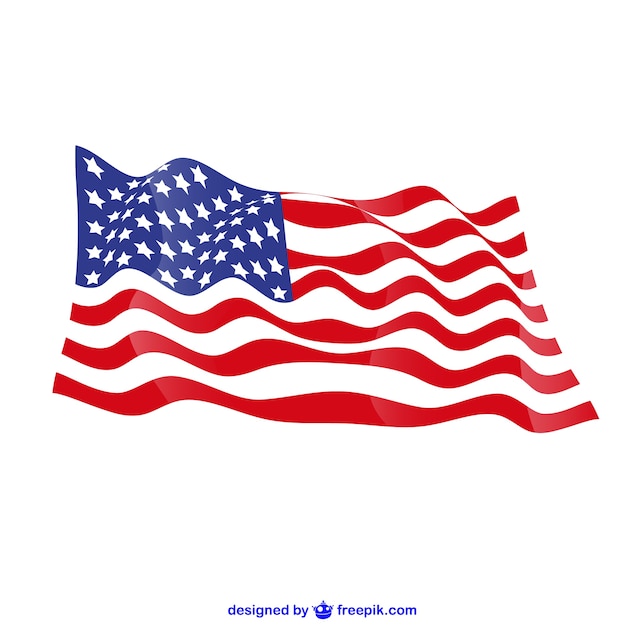Free vector waving united states of america flag