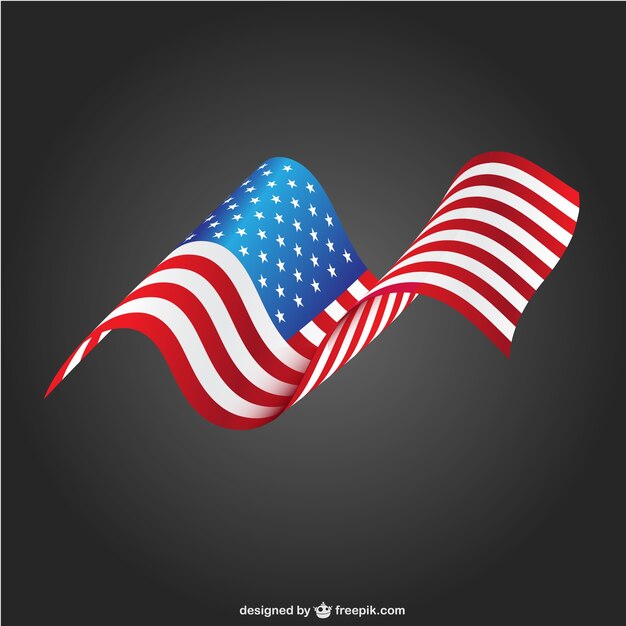 размахивая флагом США