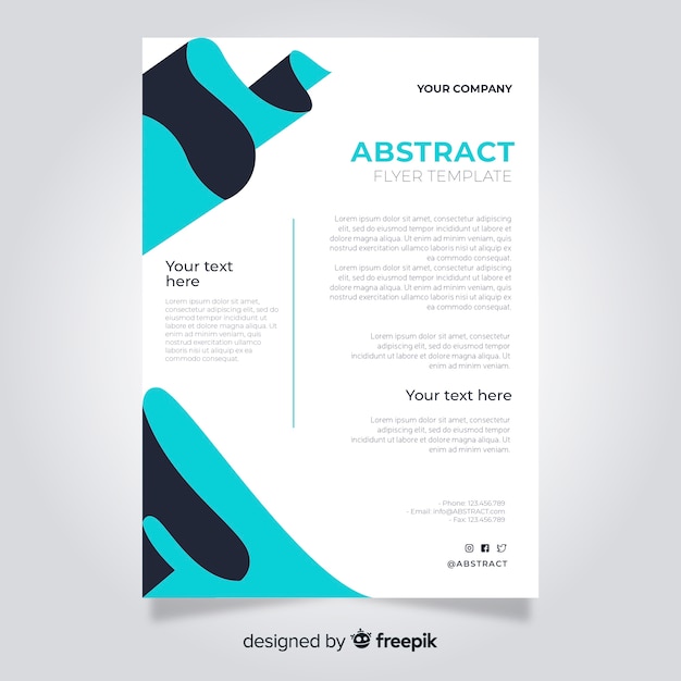 Wavy abstract flyer template