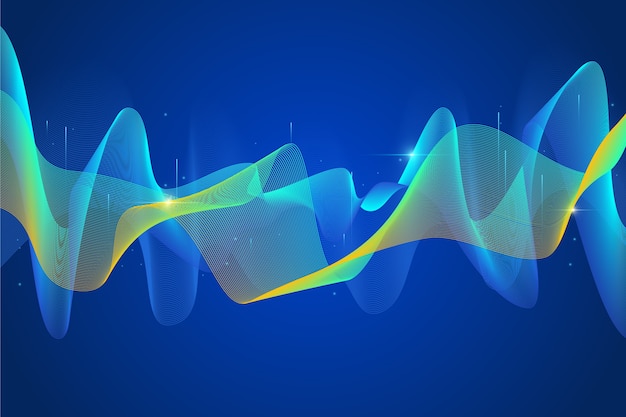 Free vector wavy background colorful design