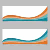 Free vector wavy banner design