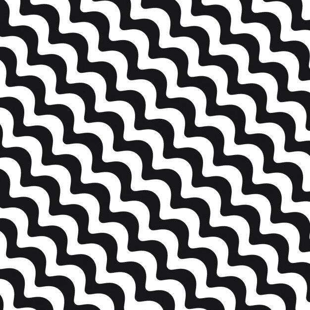 Free Vector wavy black and white pattern