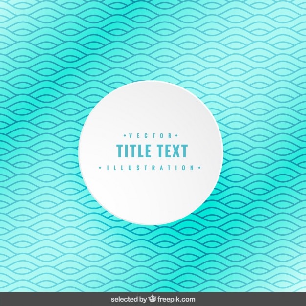 Free vector wavy blue background with rounded label