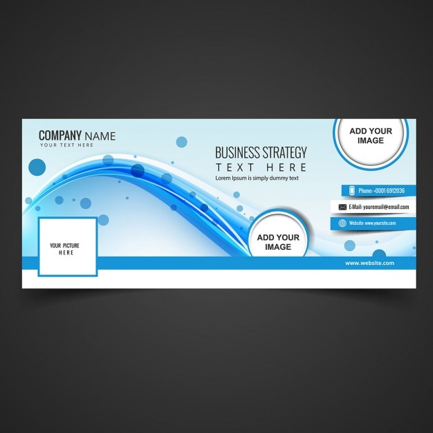 Free Vector wavy blue facebook cover