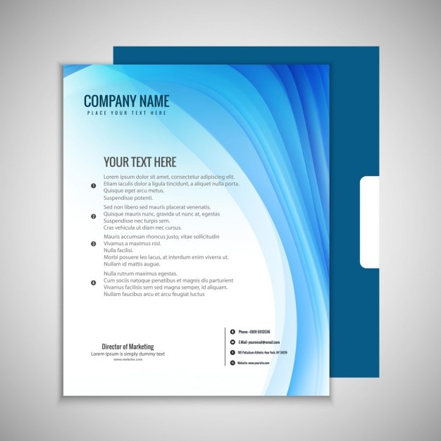 Wavy brochure template