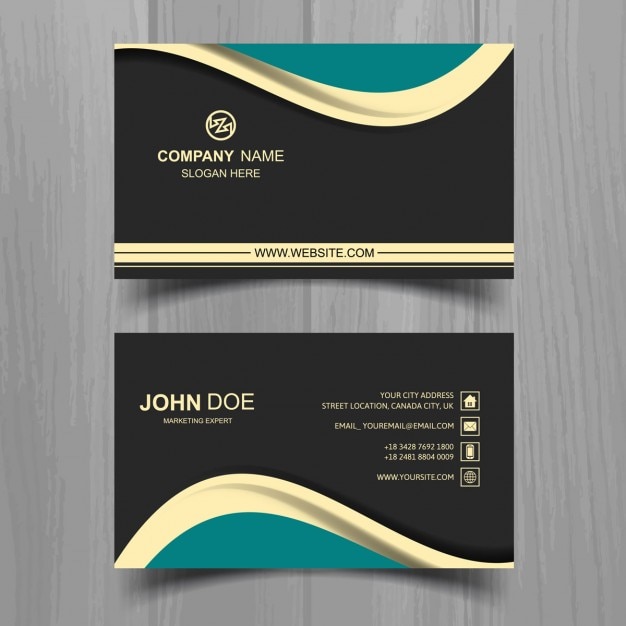 Free vector wavy business card