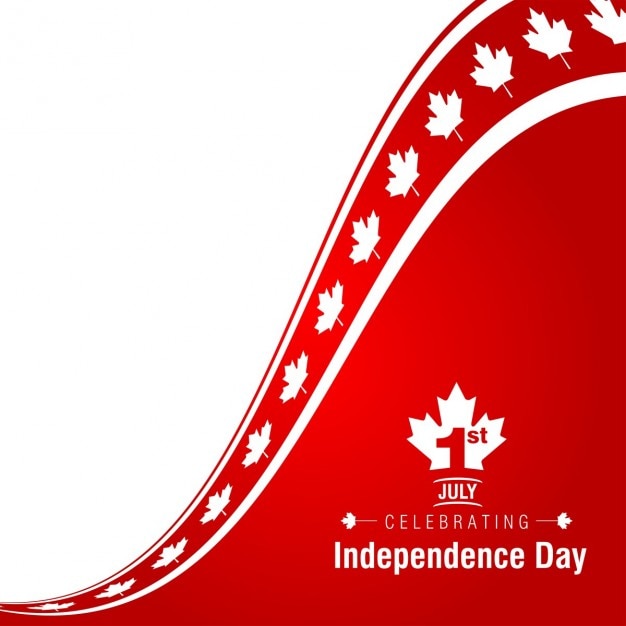 Free vector wavy canada day background