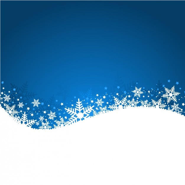 Wavy christmas background with snowflakes