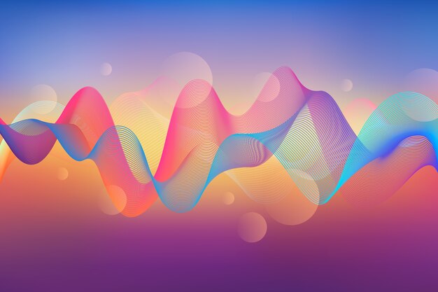 Wavy colorful background style