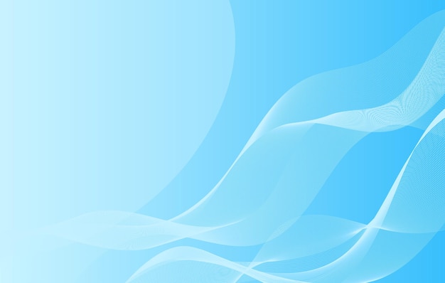 Free vector wavy elegant lines blue background