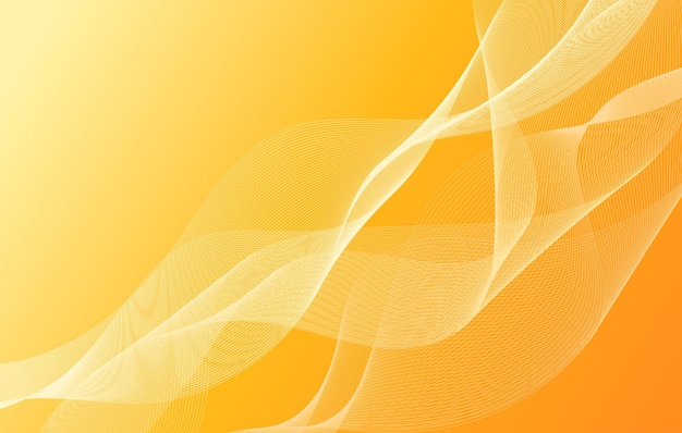 Free vector wavy elegant lines yellow background