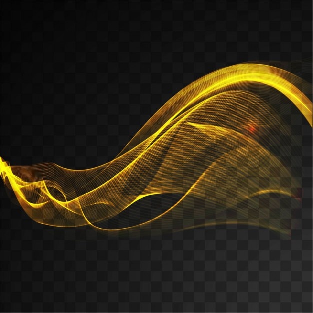 Wavy floating neon lines