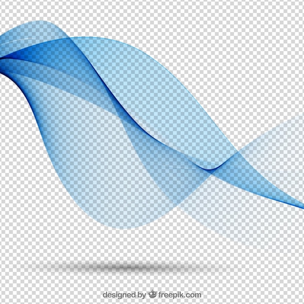 Free vector wavy forms in blue tones