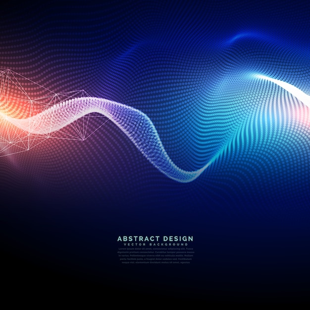 Wavy futuristic technology background