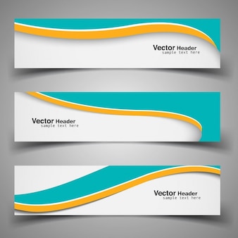 Wavy header template