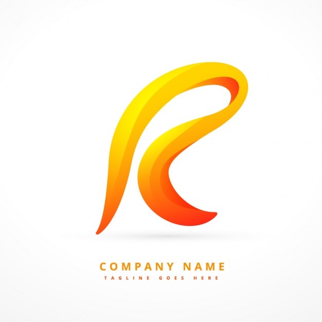 Free vector wavy letter logo