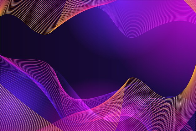 Wavy luxury abstraction in colourful tones