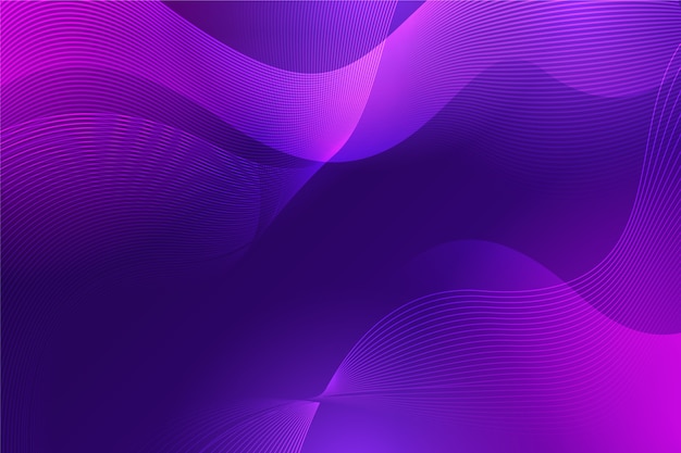 Wavy luxury abstraction in gradient violet tones