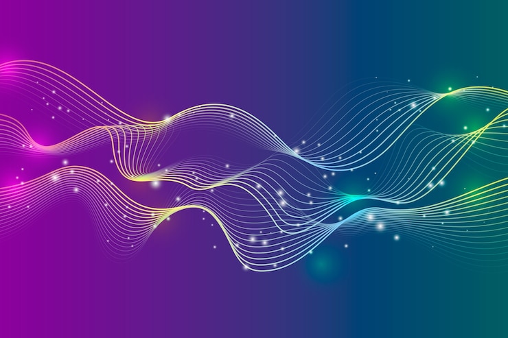 Free Vector wavy minimal lights background