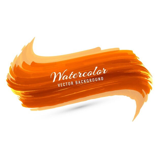 Wavy orange watercolor brush